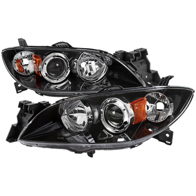 Spec-D 04-09 Mazda 3 4DR Projector Headlights Black MZ3044JM
