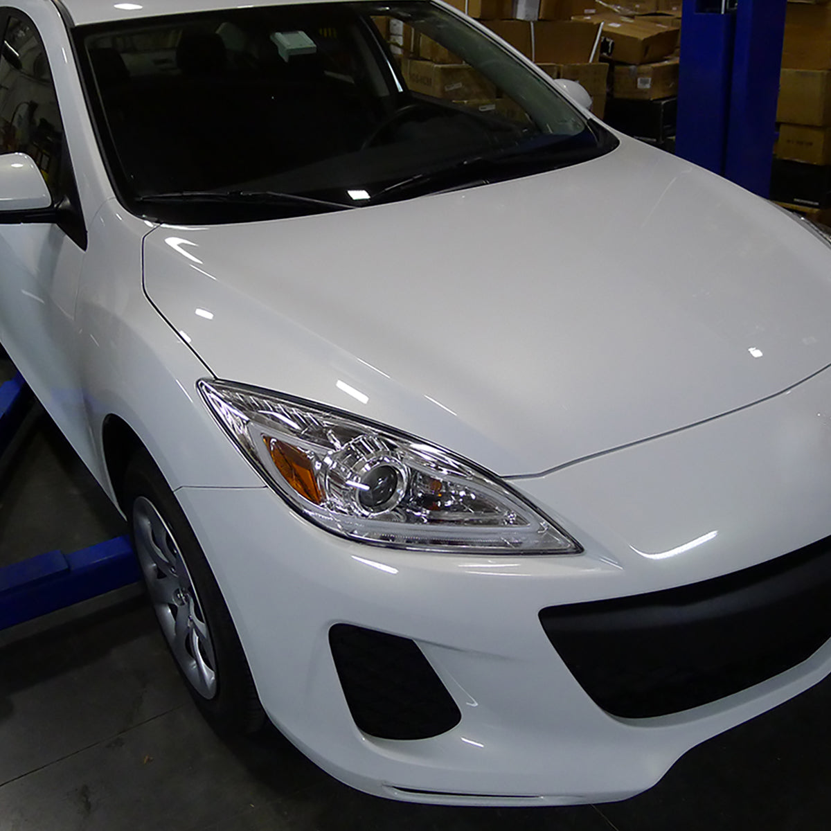 Spec-D 10-13 Mazda 3 Projector Headlights LED Strip Chrome MZ310