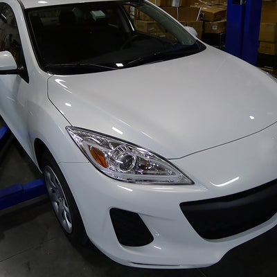 Spec-D 10-13 Mazda 3 Projector Headlights LED Strip Chrome MZ310