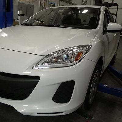Spec-D 10-13 Mazda 3 Projector Headlights LED Strip Chrome MZ310