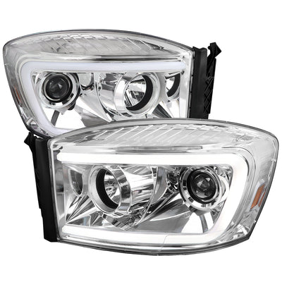 Spec-D 06-08 Ram 1500/ 06-09 2500 3500 LED Projector Headlights Chrome