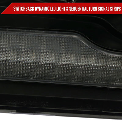 Spec-D 10-18 Ram 1500/2500/3500 Headlights Switchback Sequential Smoked.