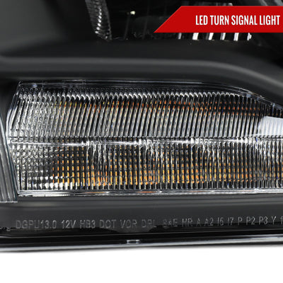 Spec-D 13-16 Ford Fusion Headlights Switchback Sequential Matte Black