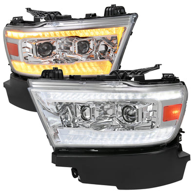 Spec-D 19-24 Ram 1500 SEQ LED Projector Headlights Chrome