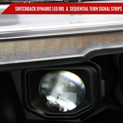 Spec-D 19-24 Ram 1500 Projector Headlights Sequential LED Black