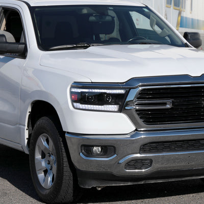 Spec-D 19-24 Ram 1500 Projector Headlights Sequential LED Black