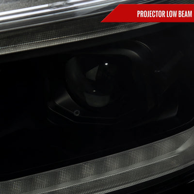 Spec-D 19-24 Ram 1500 SEQ LED Projector Headlights Black Smoked Lens
