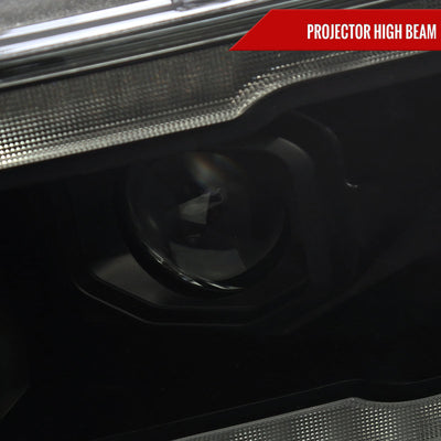 Spec-D 19-24 Ram 1500 SEQ LED Projector Headlights Black Smoked Lens