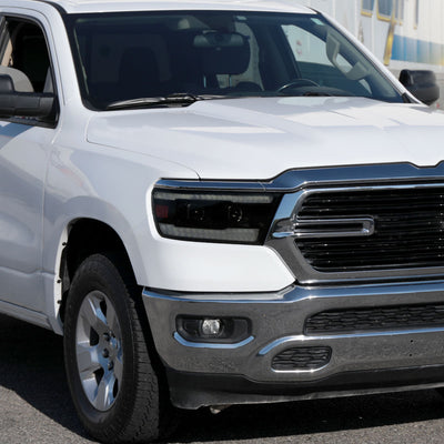 Spec-D 19-24 Ram 1500 SEQ LED Projector Headlights Black Smoked Lens