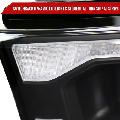 Spec-D 19-24 Ram 2500-5500 Headlights Switchback SEQ Matte Black