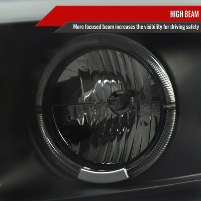 Spec-D 07-13 Silverado Headlights Dual Halo Projector Smoked