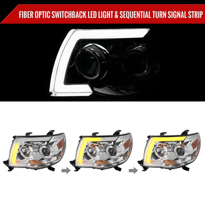 Spec-D 05-11 Tacoma Projector Headlights Sequential Signals Chrome