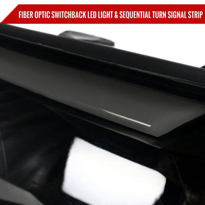 Spec-D 05-11 Tacoma LED Bar Projector Headlights SEQ Lights Blk Smoked