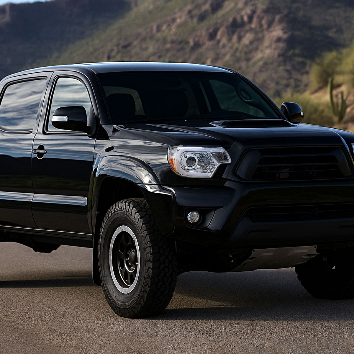 Spec-D 12-15 Tacoma LED Projector Headlights LED Parking Light Chrome