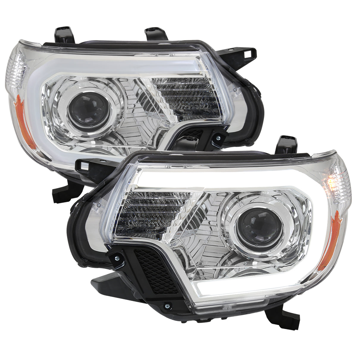 Spec-D 12-15 Tacoma LED Projector Headlights LED Parking Light Chrome