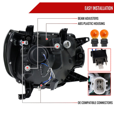 Spec-D 12-15 Tacoma Projector Headlights Parking Light Chrome/Smoked