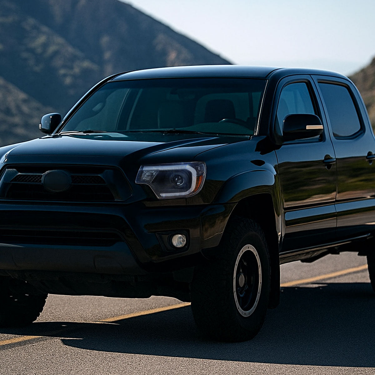 Spec-D 12-15 Tacoma LED Projector Headlights w/ LED Parking Light Blk