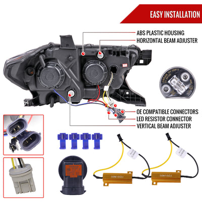 Spec-D 16-23 Tacoma Switchback LED Projector Headlights GL Black