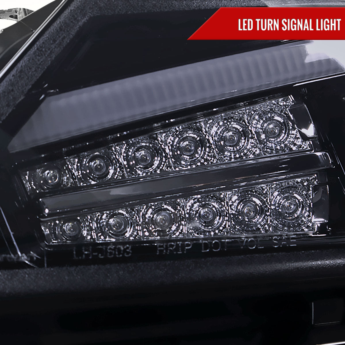 Spec-D 11-13 Scion tC Projector Headlights LED Bar Jet Black/Smoked