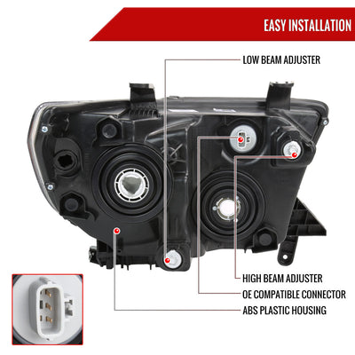 Spec-D 07-13 Tundra/08-17 Sequoia Retro Style Tube Pro Headlights
