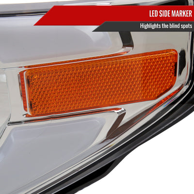 Spec-D 14-21 Tundra Switchback SEQ LED Projector Headlights Chrome