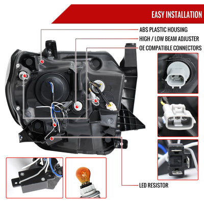 Spec-D 14-21 Tundra LED Projector Headlights Chrome/Smoked