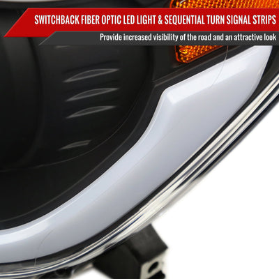 Spec-D 14-21 Tundra Headlights witchback Sequential Signals Black