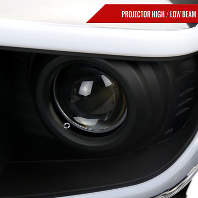 Spec-D 14-21 Toyota Tundra LED Projector Headlights Black