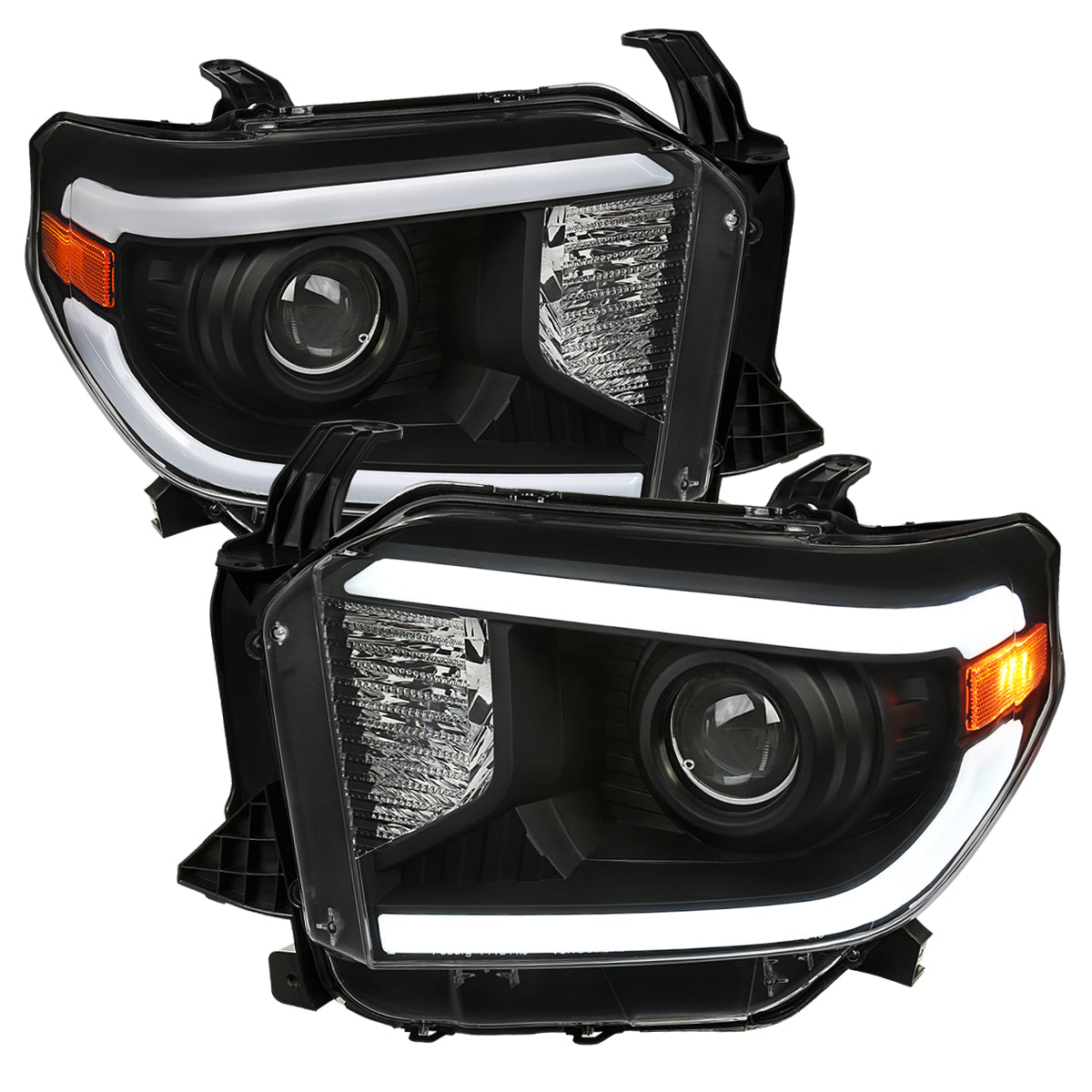 Spec-D 14-21 Toyota Tundra LED Projector Headlights Black