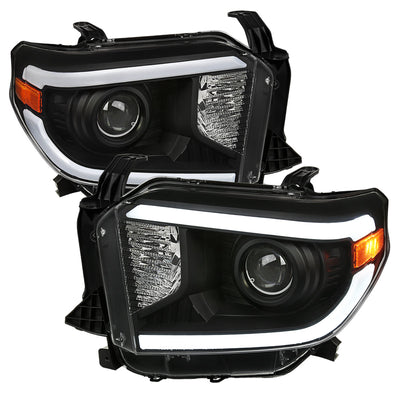Spec-D 14-21 Toyota Tundra LED Projector Headlights Black