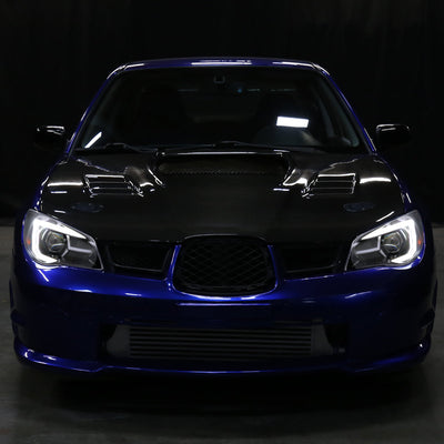 Spec-D 06-07 Subaru WRX STI Projector Headlights Jet Black.