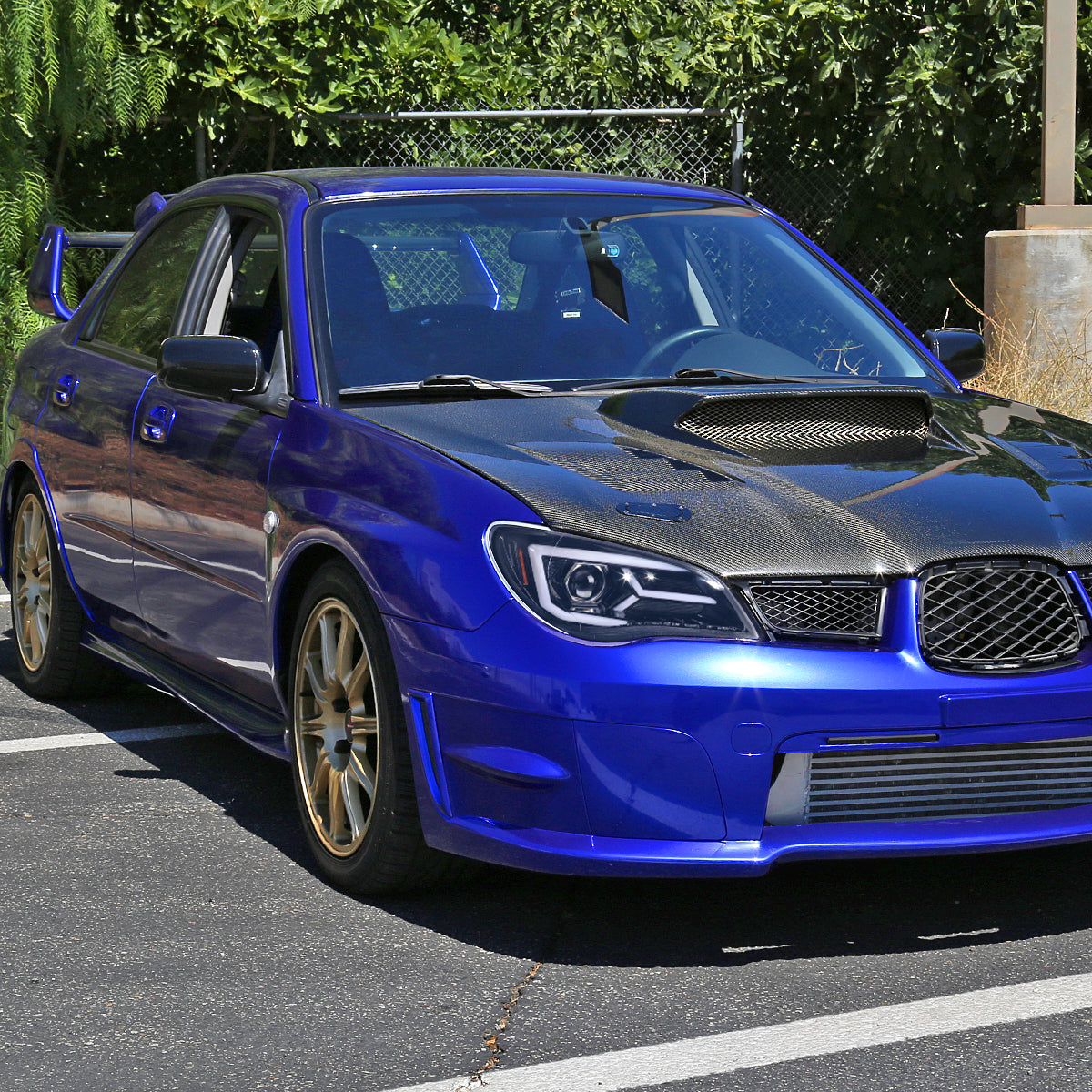 Spec-D 06-07 Subaru WRX STI Projector Headlights Jet Black.