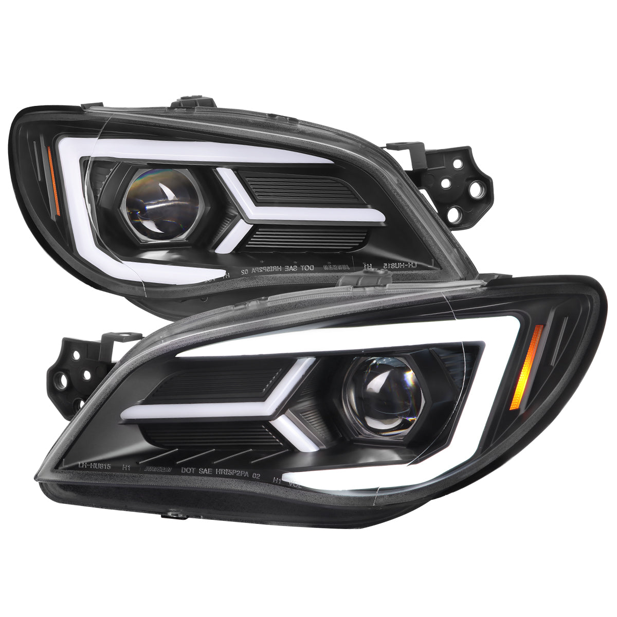 Spec-D 06-07 Impreza WRX STI Sequetial Headlights Black
