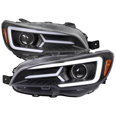 Spec-D 15-21 Subaru Impreza WRX/STI LED Bar SEQ Headlights Black