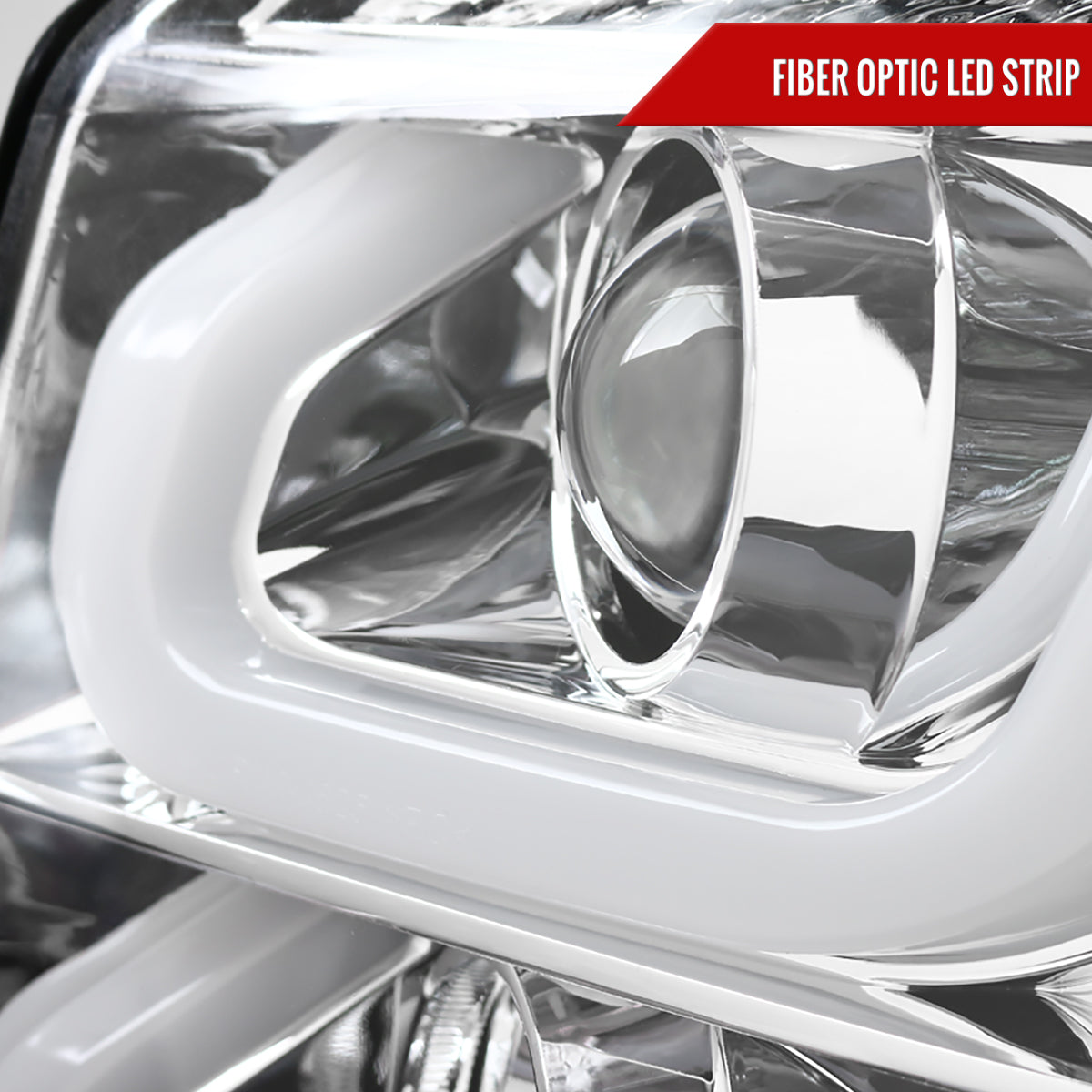 Spec-D 15-20 GMC Yukon/Yukon XL LED U-Bar Projector Headlights Chrome