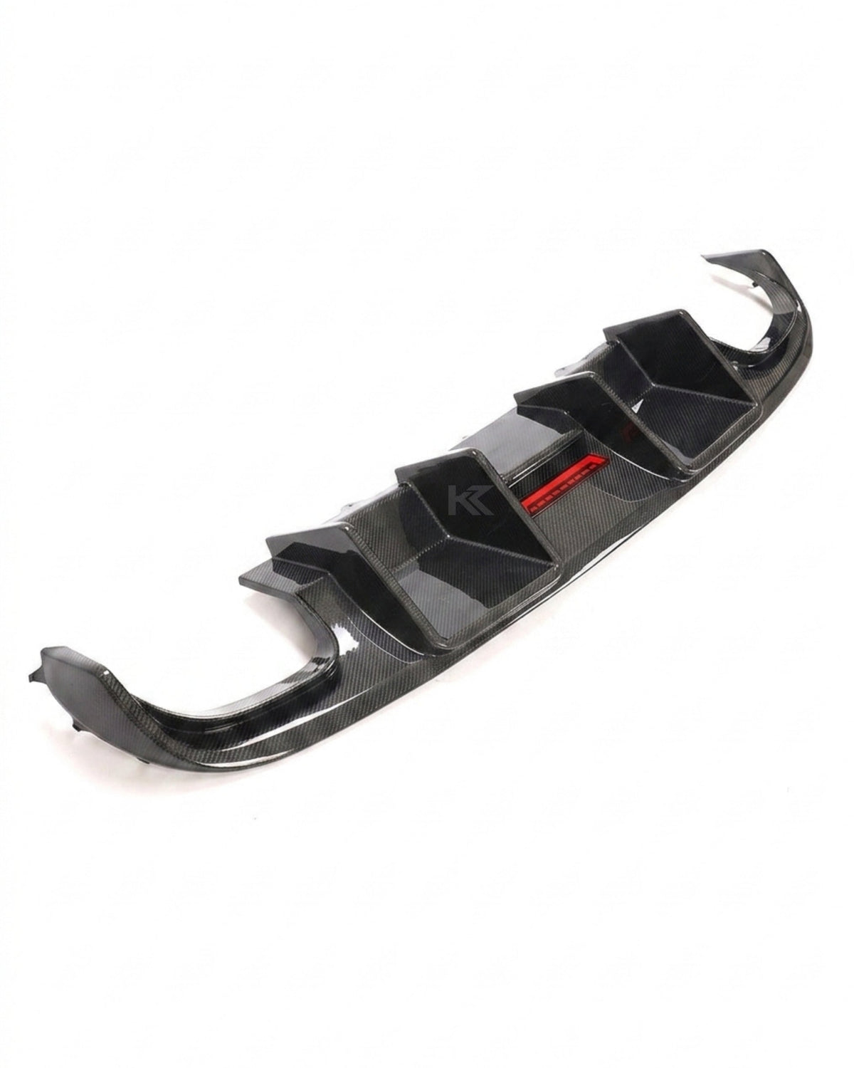 2008–2012 Audi A4 S-Line / S4 B8 Sedan Rear Bumper Lip with Integrated Brake Light – Carbon Fiber