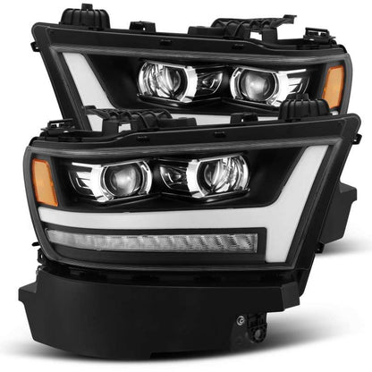 AlphaRex 19-20 Ram 1500HD PRO-Series Projector Headlight Plnk Style Blk w/Activ Light/Seq Signal/Plnk DRL