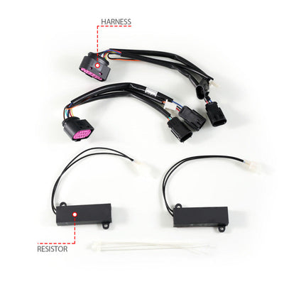 ANZO 09-18 Dodge Ram 1500/2500/3500 Full LED Proj Headlights w/Switchback Light Bar - Black 111595