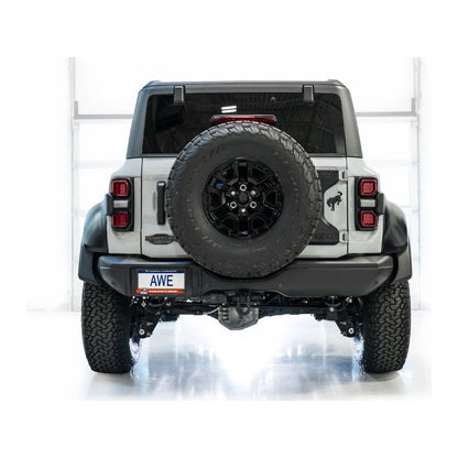 AWE Tuning 22-24 Ford Bronco Raptor 4WD Dual BashGuards Cat-Back SwitchPath Exhaust (No Tips)