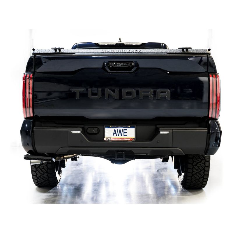 AWE 0FG Exhaust for 3rd Gen Toyota Tundra - Dual Chrome Silver Tips