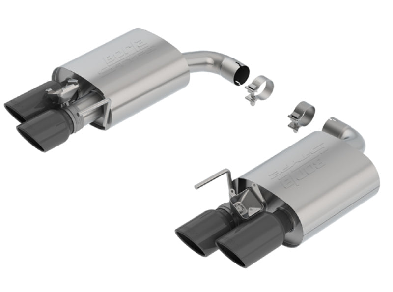 Borla 18-19 Ford Mustang GT 5.0L AT/MT 2.5in S-Type Axle Back Exhaust w/ Valves - Black Chrome Tips 11951BC