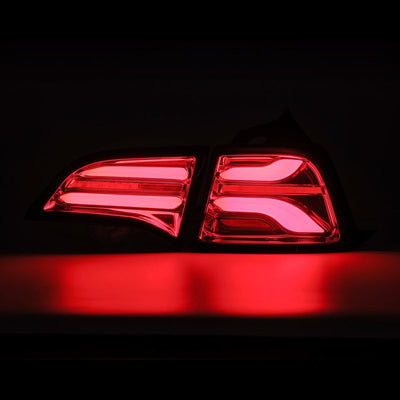 AlphaRex 17-22 Tesla Model 3 PRO-Series LED Tail Lights Red Smoke w/Seq Sig 601020 *Discontinued