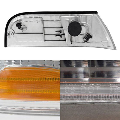 Spec-D 98-11 Ford Crown Victoria Headlights Corner Lights Chrome/Clear