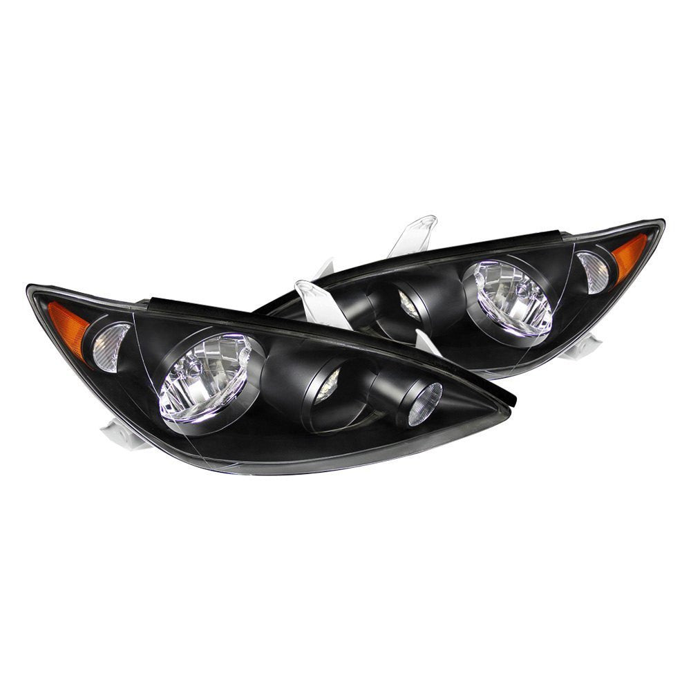 Spec-D 05-06 Toyota Camry Headlights OEM Style Matte Black/Clear