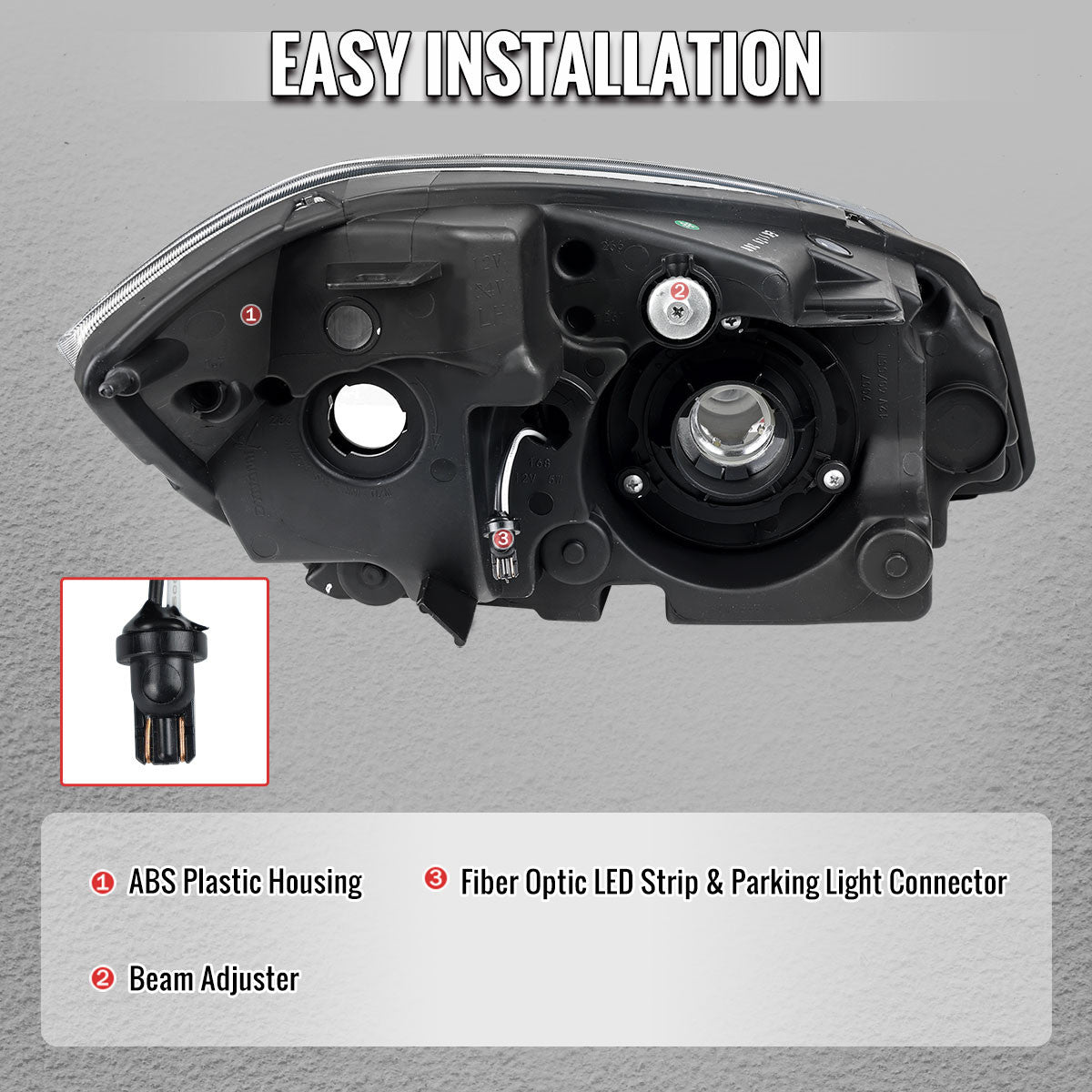 Spec-D 05-10 Chevrolet Cobalt Headlight Black/Smoked OEM style