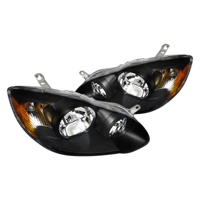 Spec-D 03-08 Toyota Corolla OEM Style Headlights Matte Black/Clear