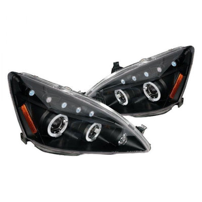 Spec-D 03-07 Honda Accord Halo Projector Headlights Black