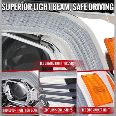 Spec-D 11-14 Dodge Charger Projector Headlights Sequential Chrome