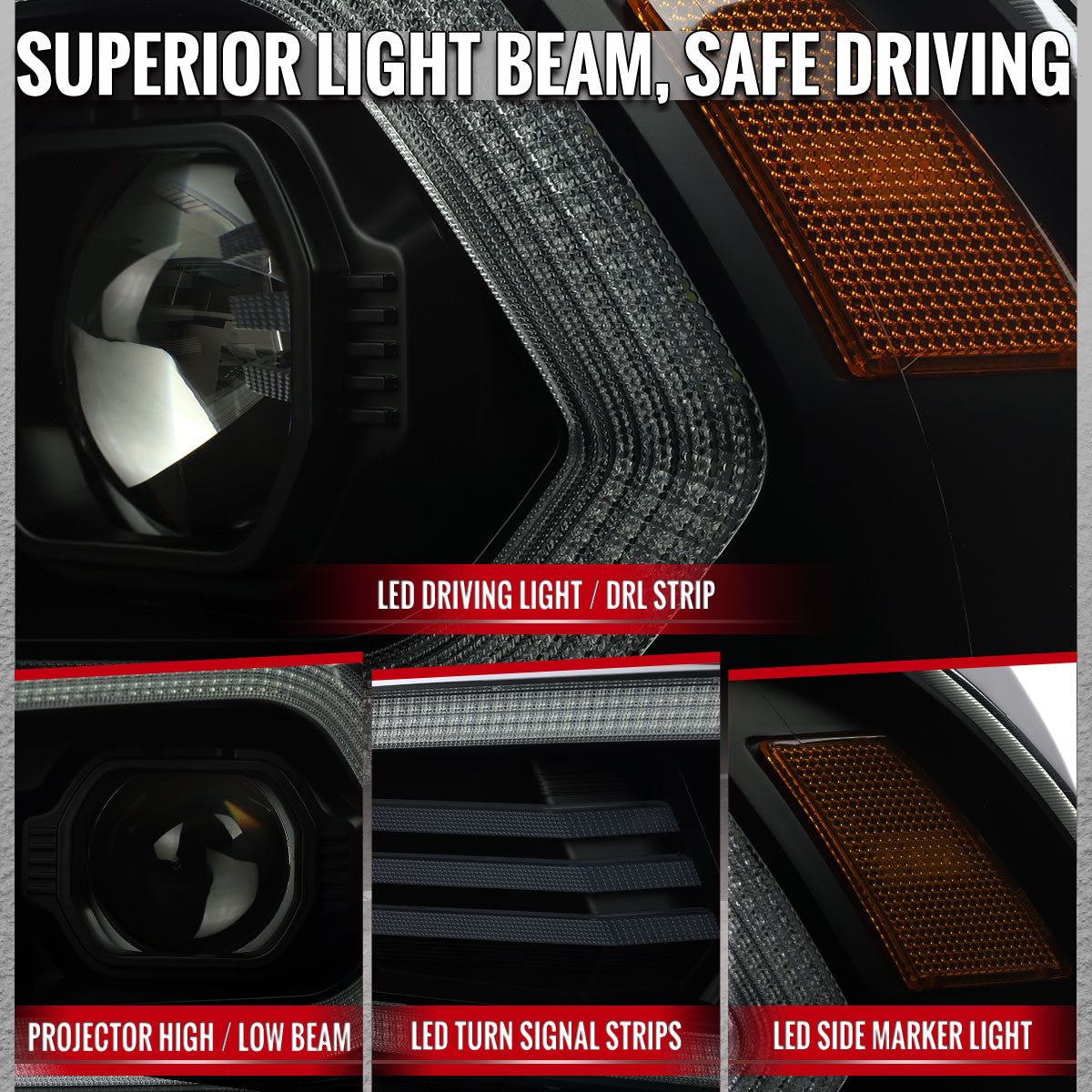 Spec-D 11-14 Dodge Charger Projector HID Headlight Black/Smoked
