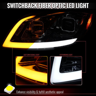 Spec-D 05-10 Chevrolet Cobalt Light Bar Projector Headlight Chrome